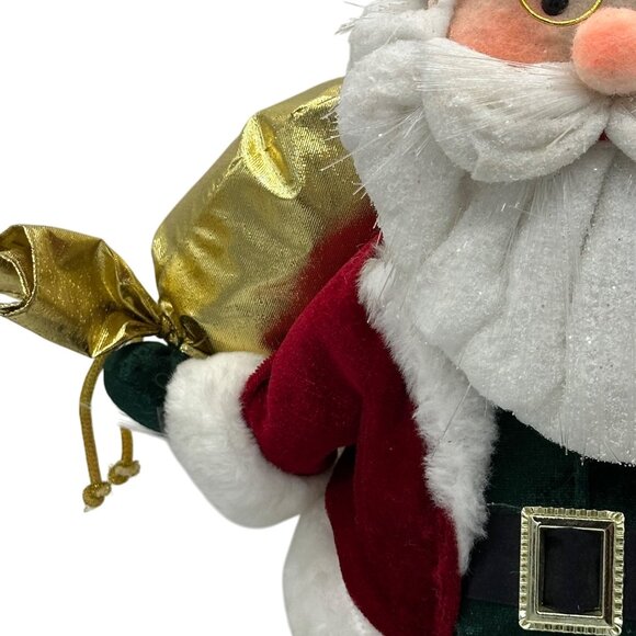 Santa Claus Christmas Figurine With Gifts & Gold Glasses Decoration - 18 Inches - Picture 7 of 10